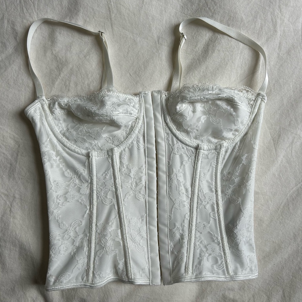 White Lace Corset Top